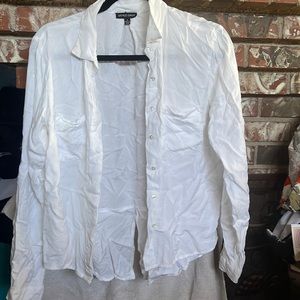 L/S white button down top.